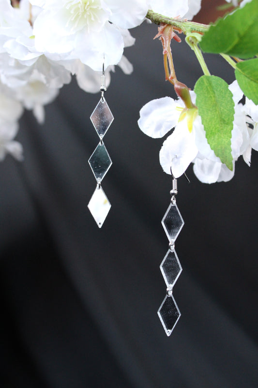 Up-Cycled Statement Mirror Earrings