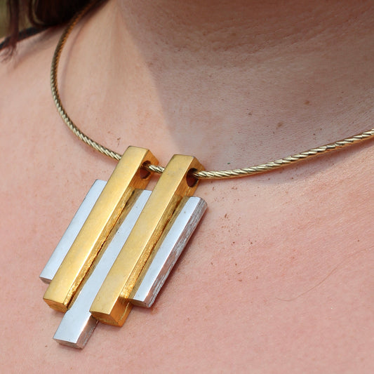 Vintage Multi Toned Collar Necklace