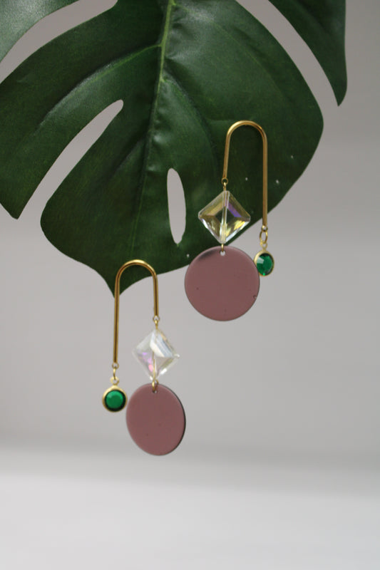 Statement Glass Necklace & Earrings