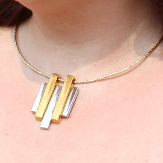 Vintage Multi Toned Collar Necklace