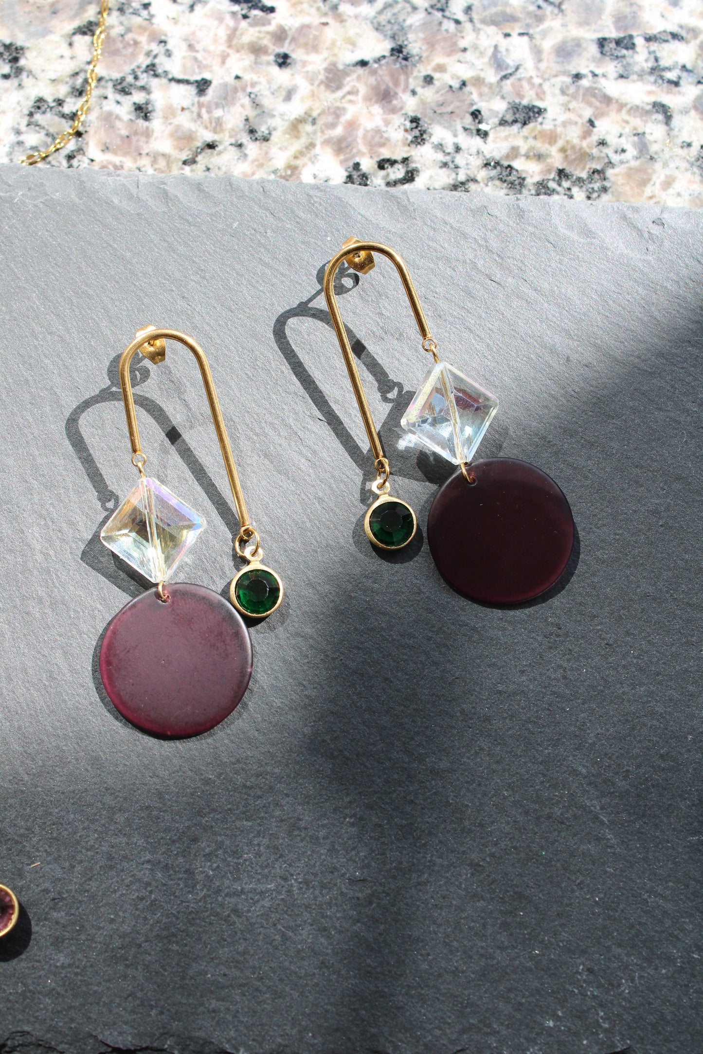 Statement Glass Necklace & Earrings