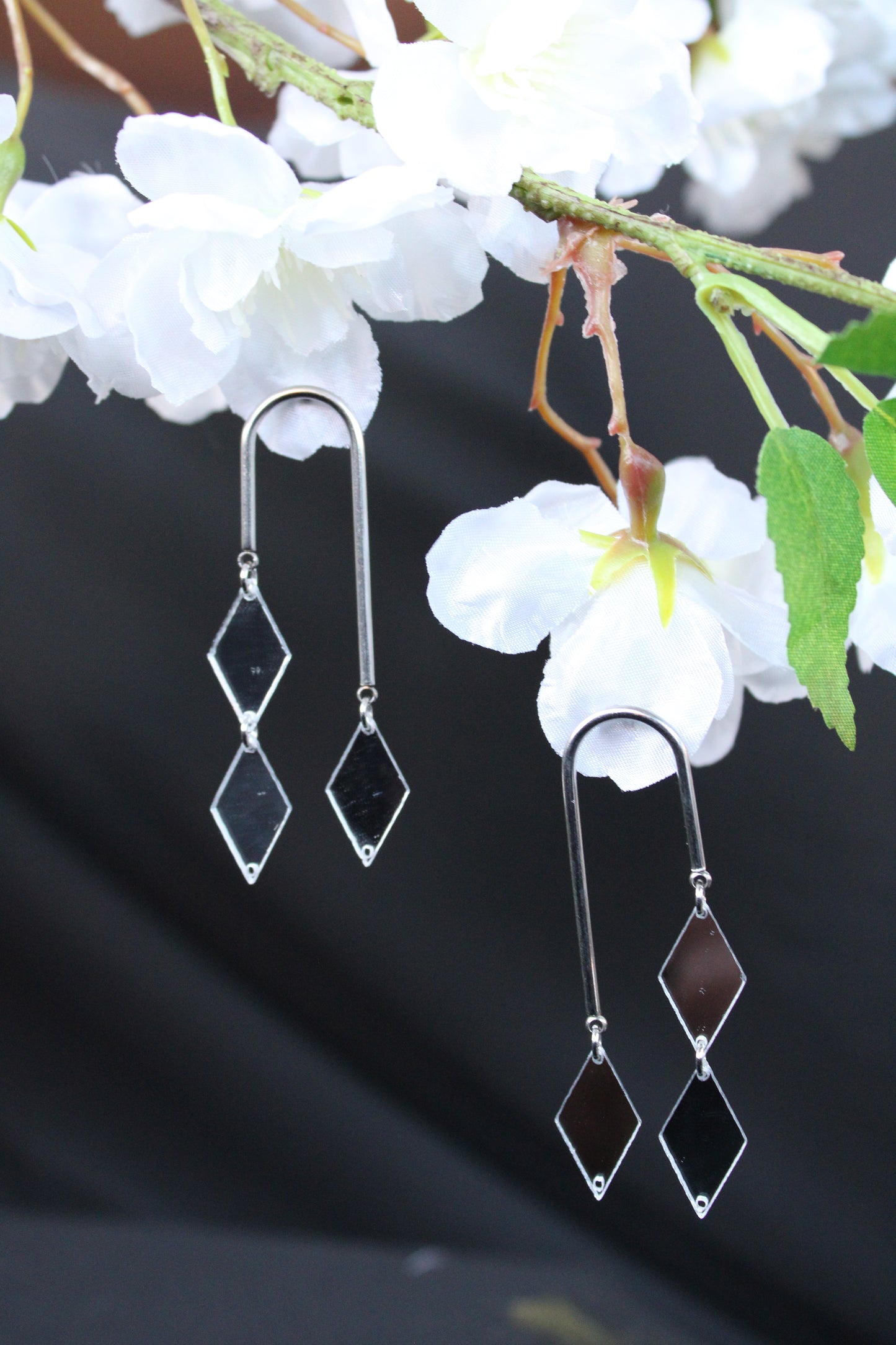 Up-Cycled Statement Mirror Earrings