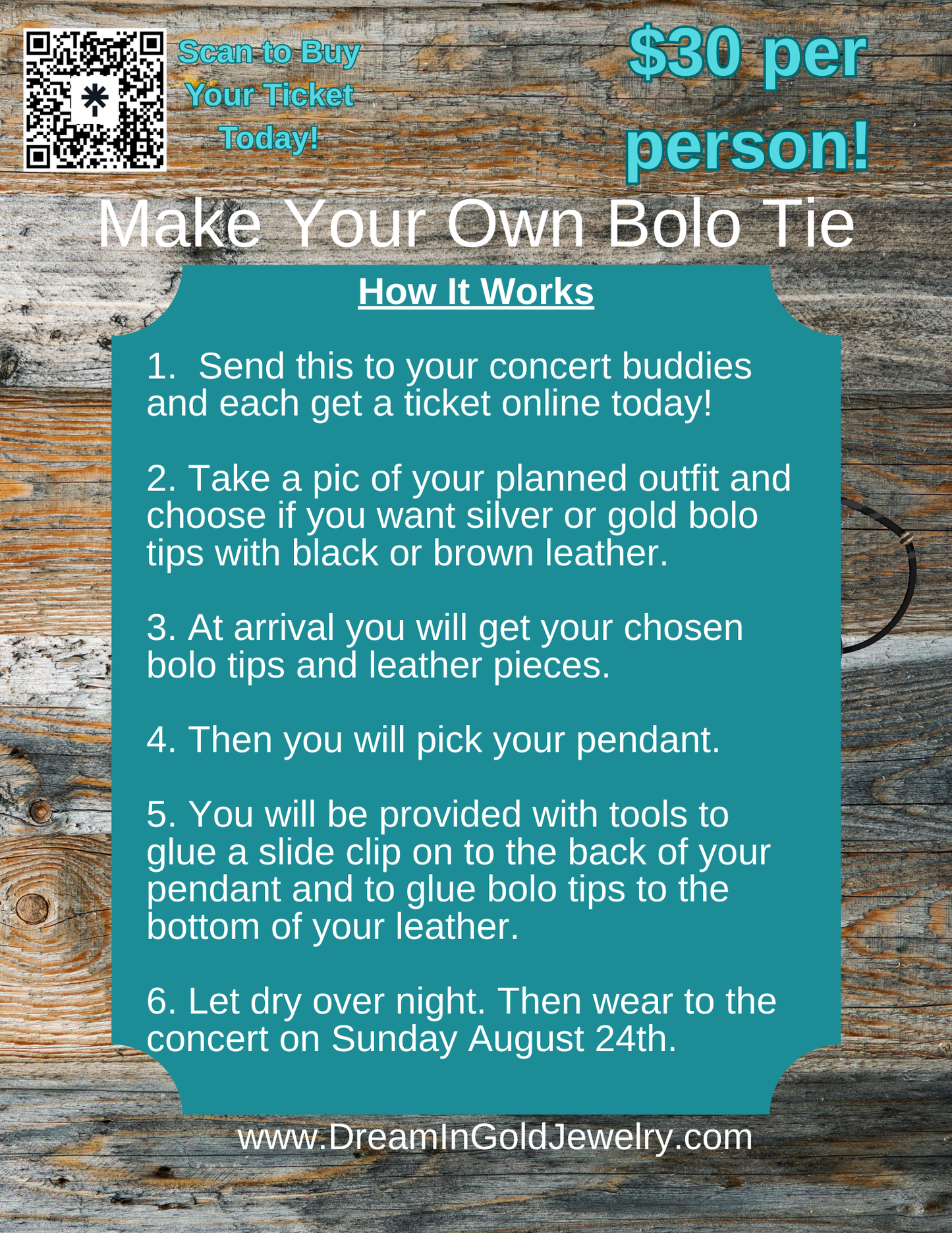 Workshops - Bolo Tie OR Bandana Necklace!