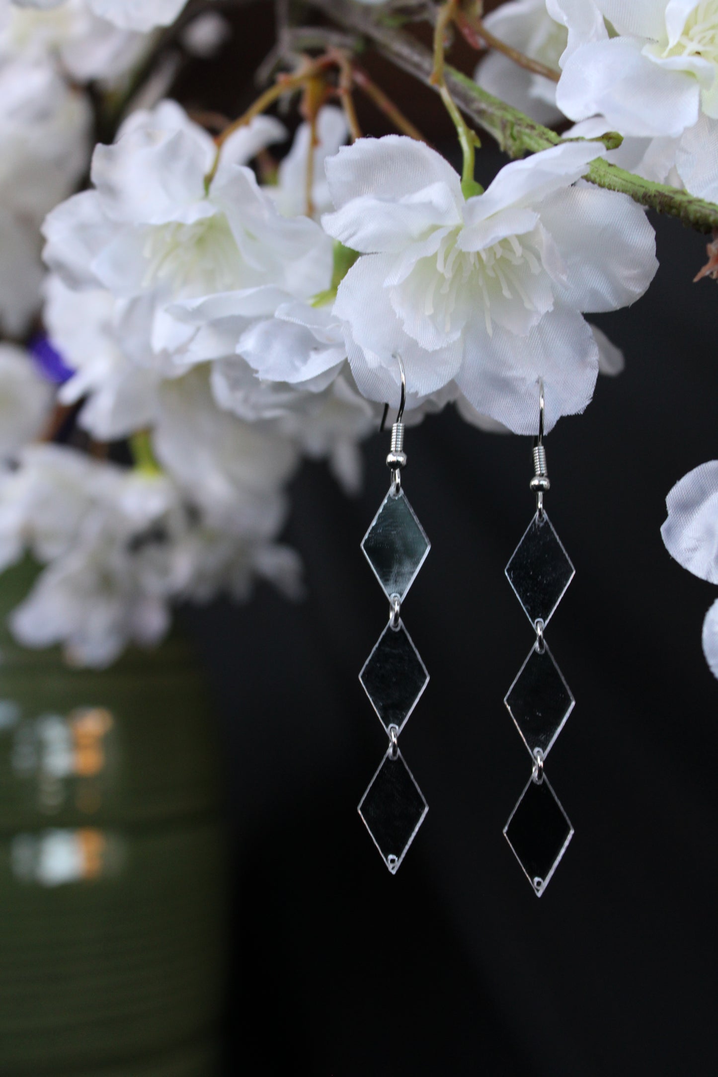 Up-Cycled Statement Mirror Earrings
