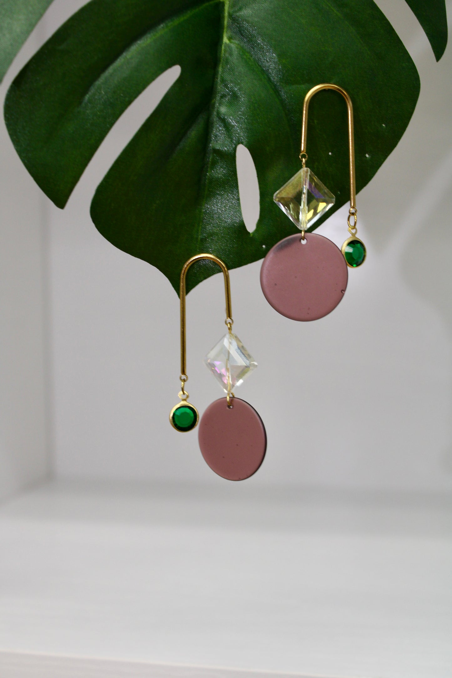 Statement Glass Necklace & Earrings
