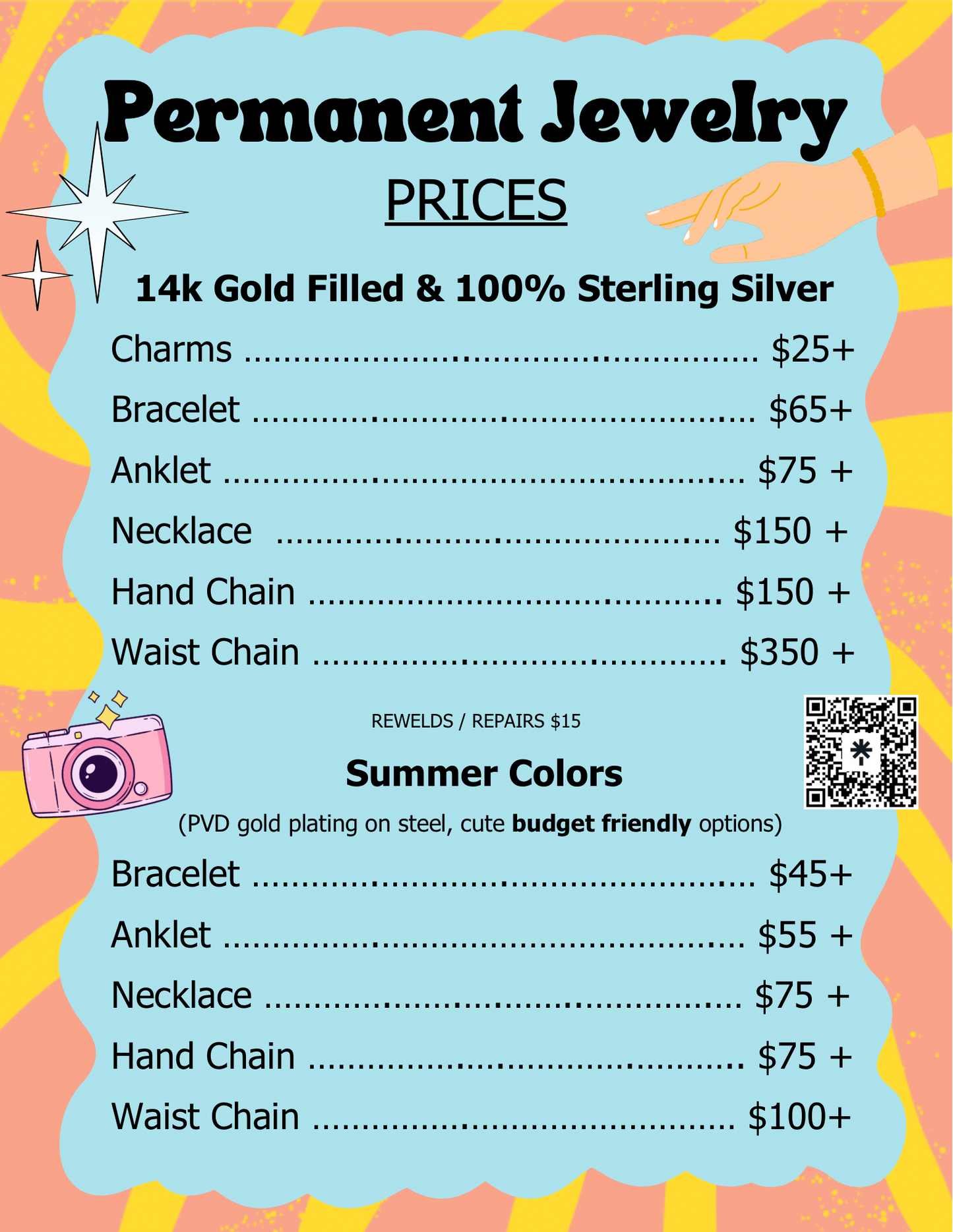 Permanent Jewelry Appointments