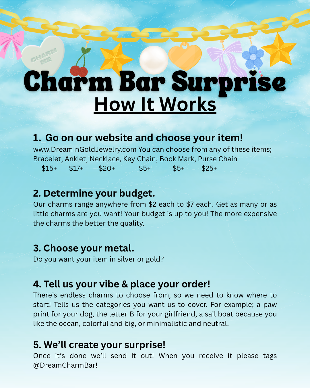 Charm Bar - Surprise Anklet (Paperclip)