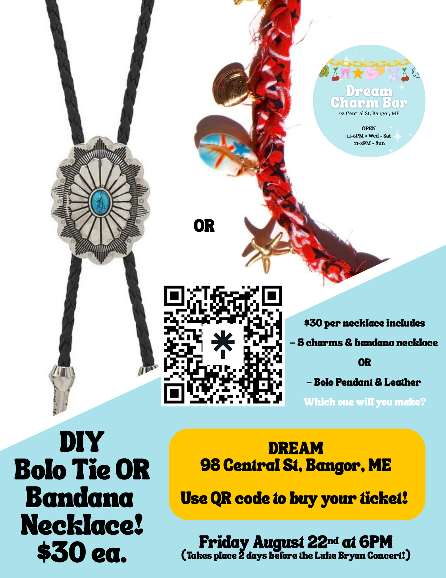 Workshops - Bolo Tie OR Bandana Necklace!