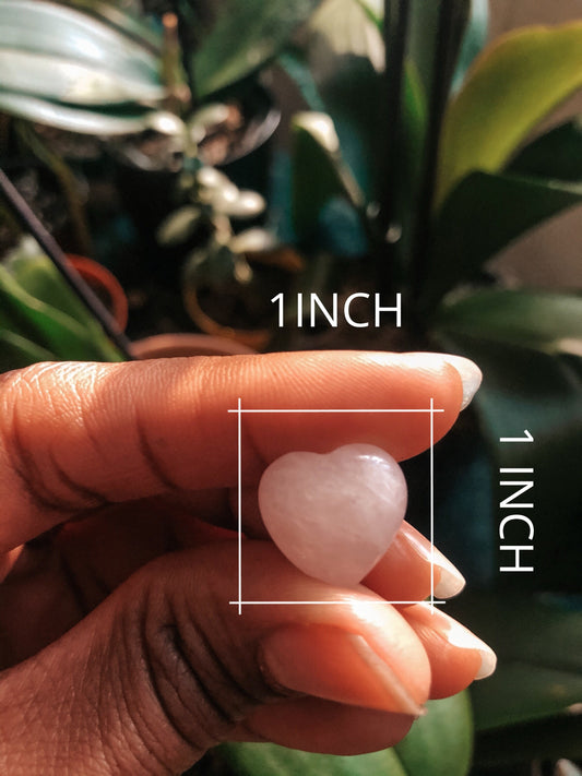 2 MINI CRYSTAL HEARTS Pocket Sized Token Gifts for Her Gifts For Him Best Friend Gifts