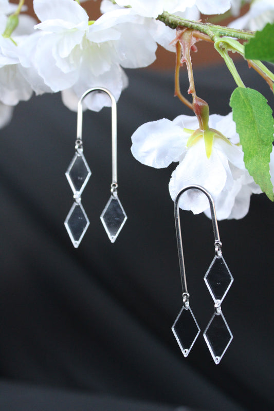 Up-Cycled Statement Mirror Earrings