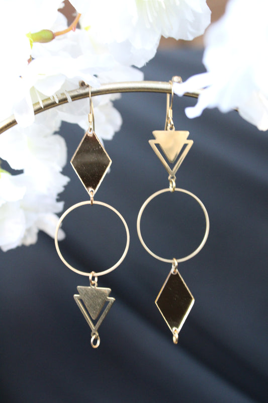 Up-Cycled Statement Mirror Earrings