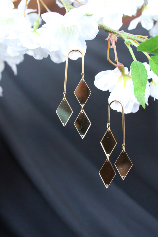 Up-Cycled Statement Mirror Earrings