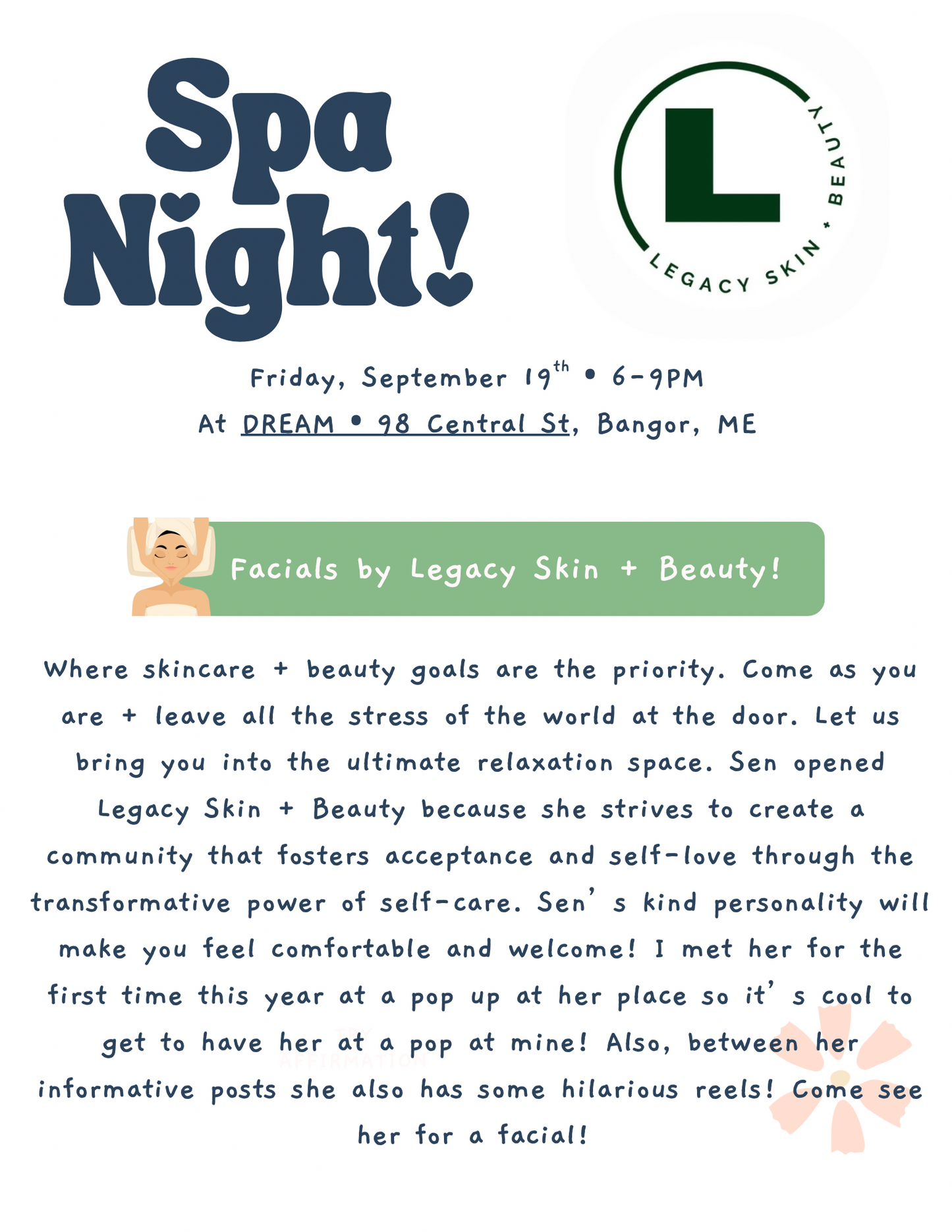 Event - Spa Night (Pay Per Service)