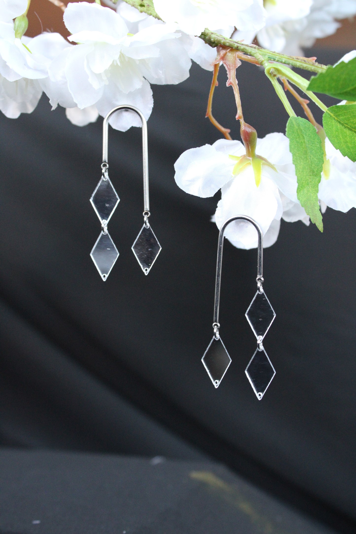 Up-Cycled Statement Mirror Earrings