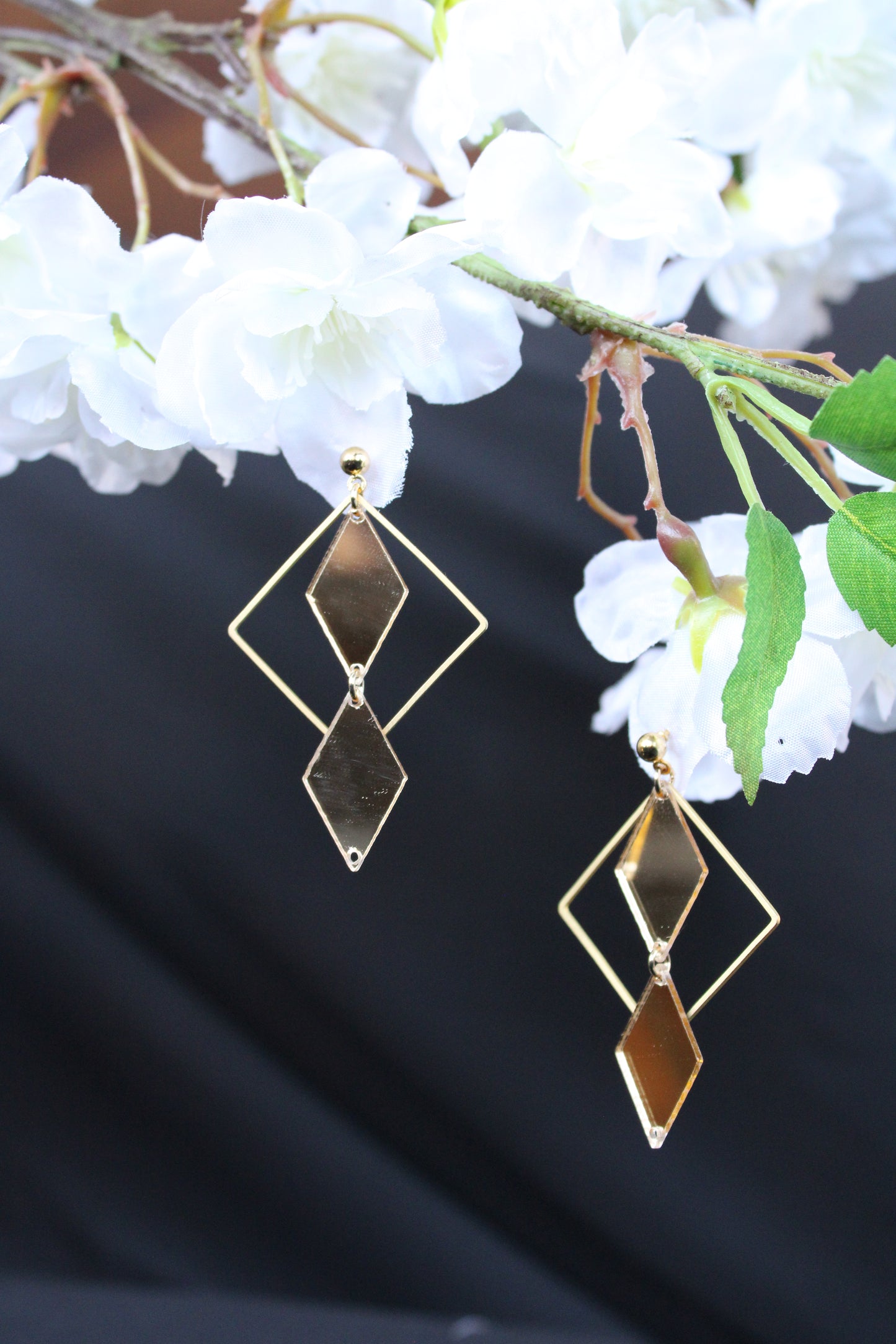 Up-Cycled Statement Mirror Earrings
