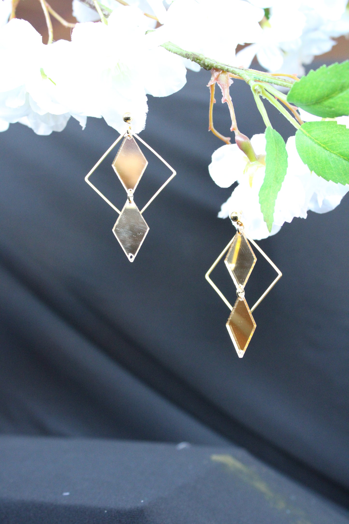 Up-Cycled Statement Mirror Earrings