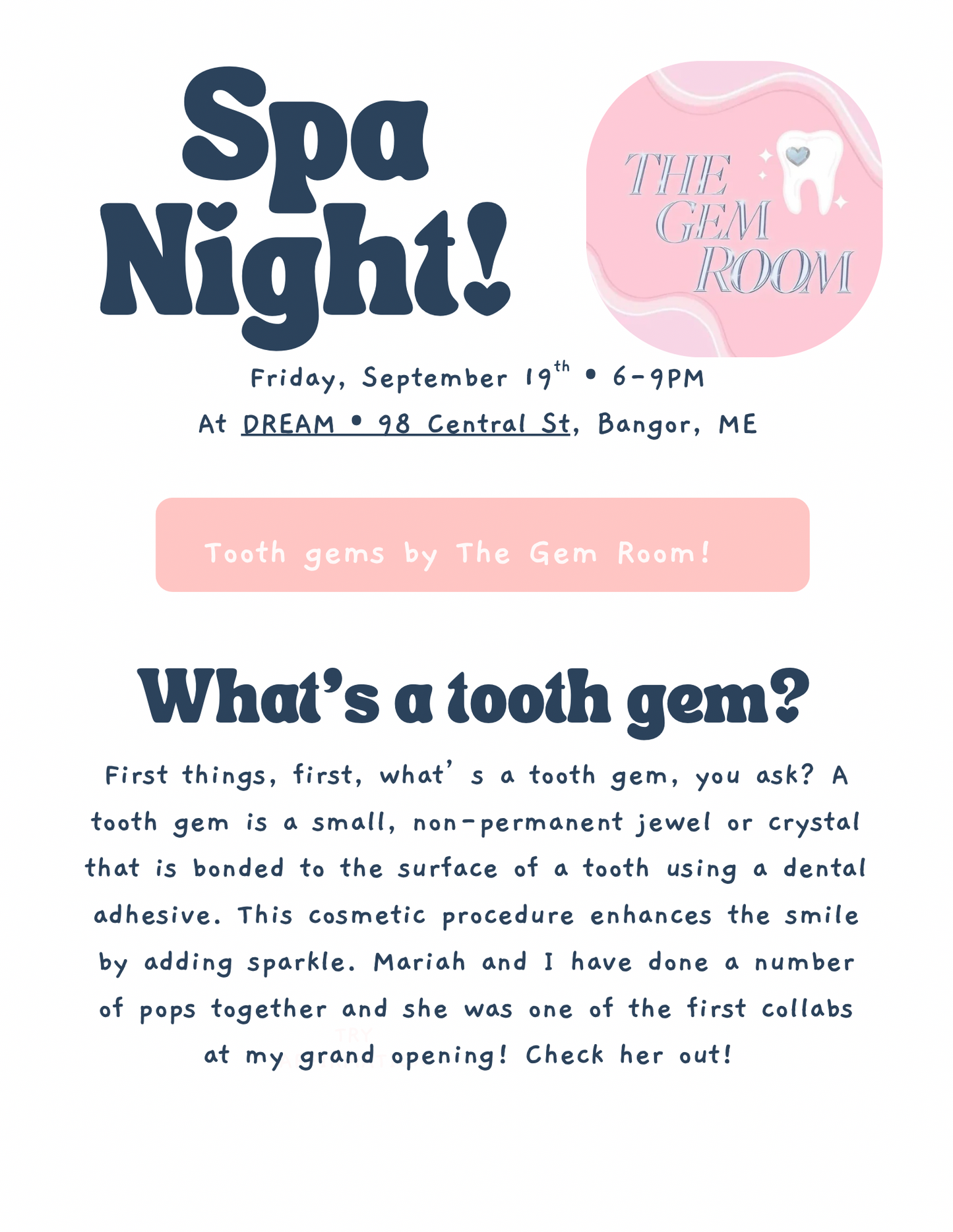 Event - Spa Night (Pay Per Service)