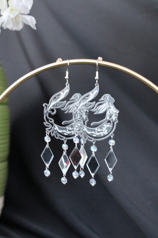 Up-Cycled Statement Mirror Earrings