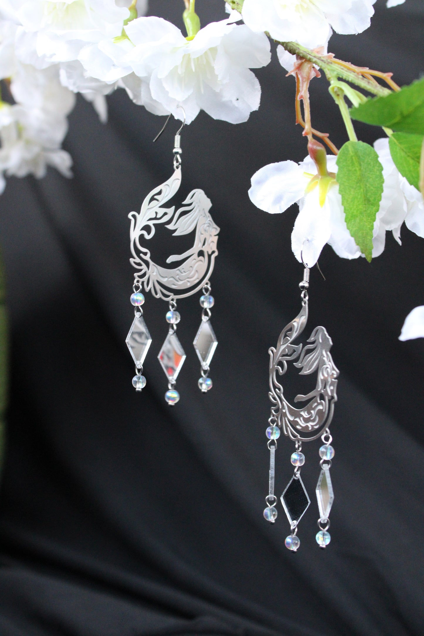 Up-Cycled Statement Mirror Earrings