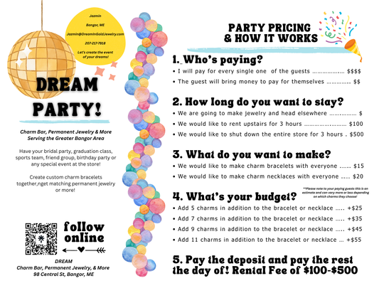 Charm Bar Party Estimate