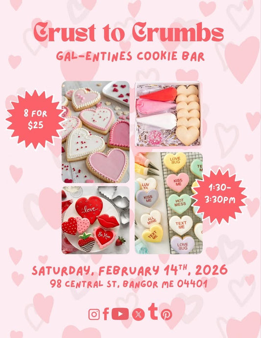 Workshops - $25 DIY Cookie Bar w. Crust To Crumbs!