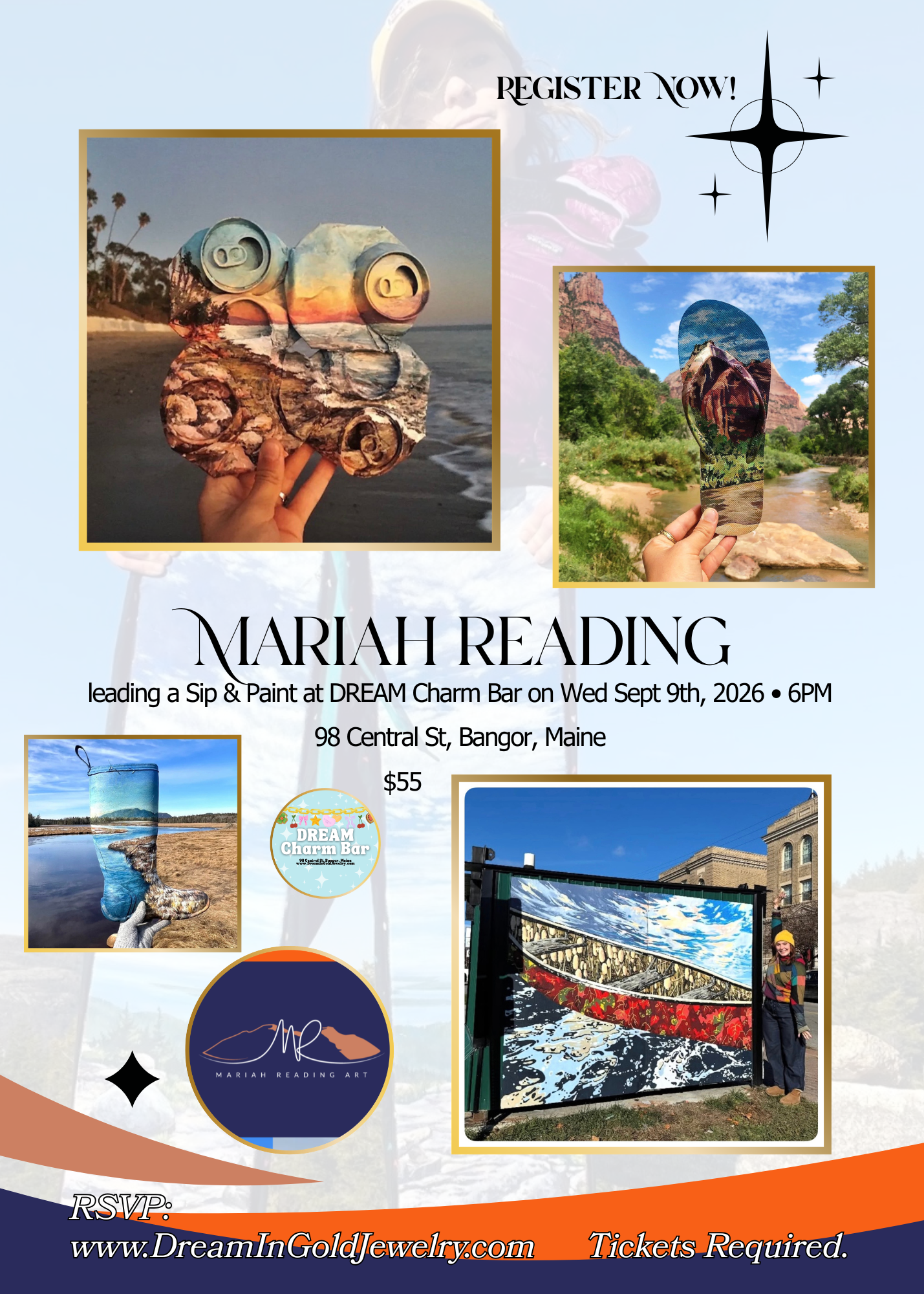Workshops - Paint & Sip W. Mariah Reading