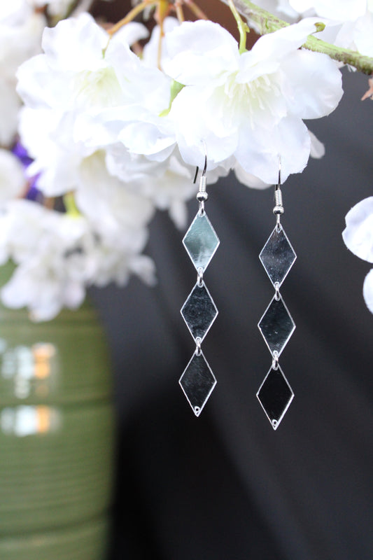 Up-Cycled Statement Mirror Earrings