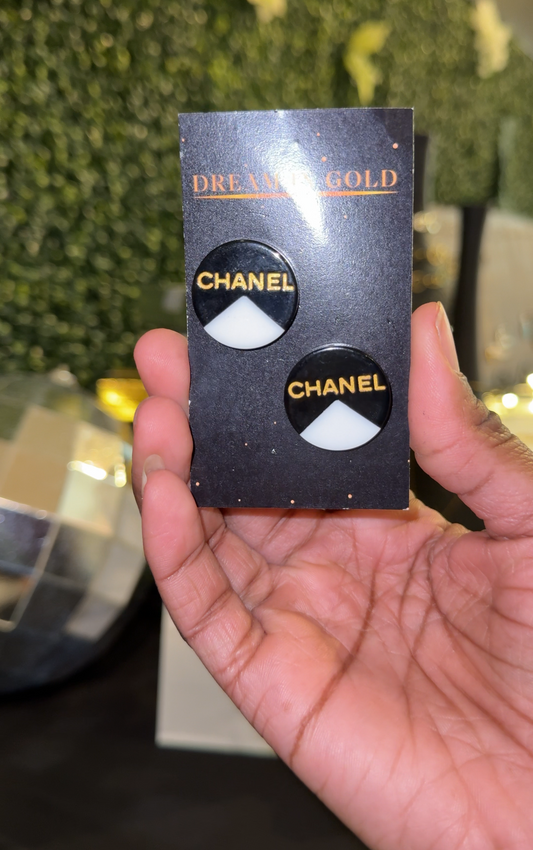 Designer Upcycled Chanel Earrings