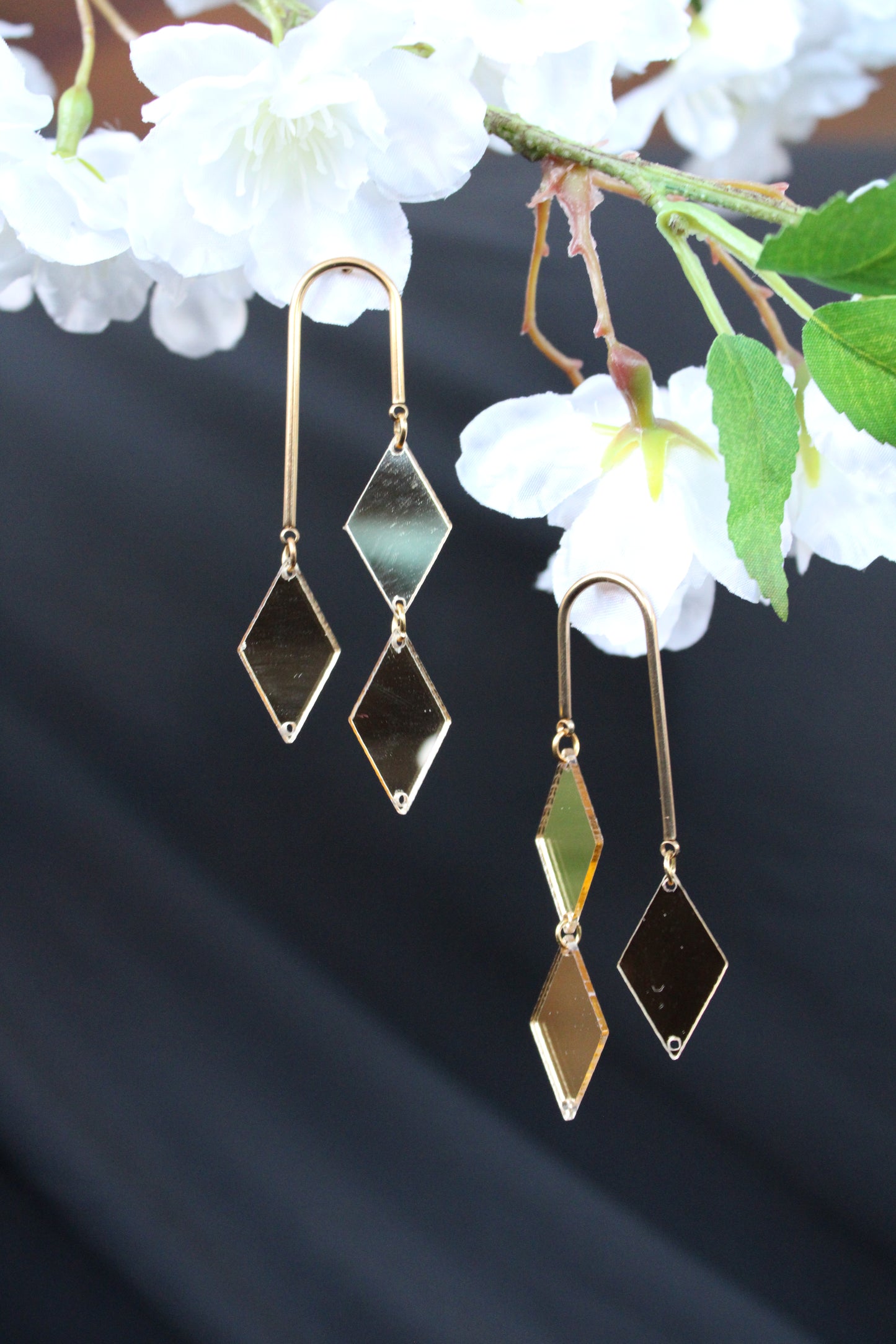 Up-Cycled Statement Mirror Earrings
