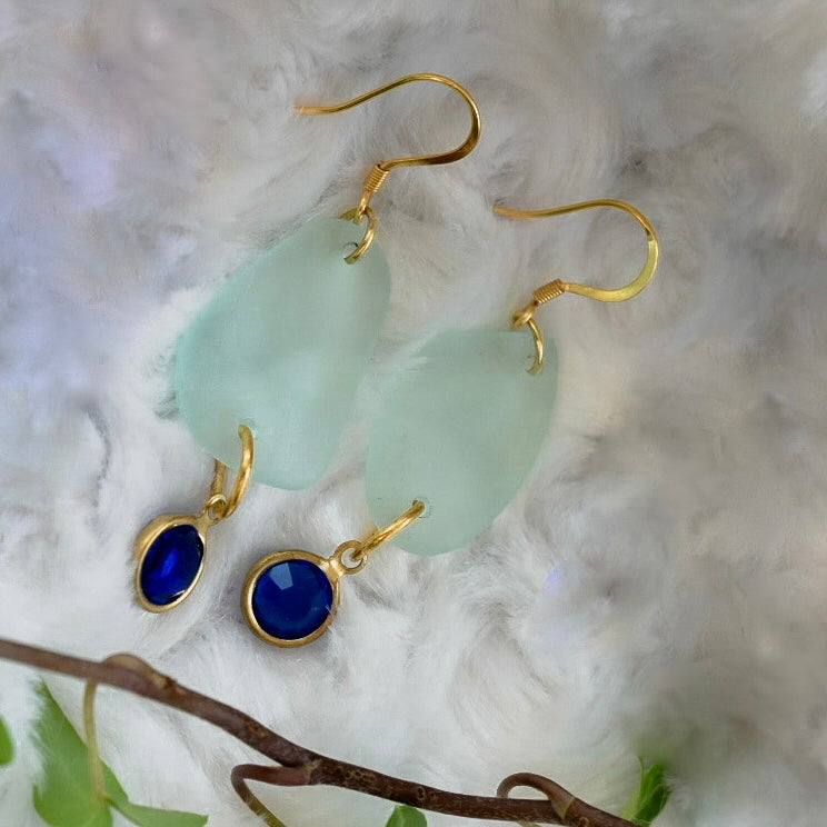Statement Sea Glass Earrings