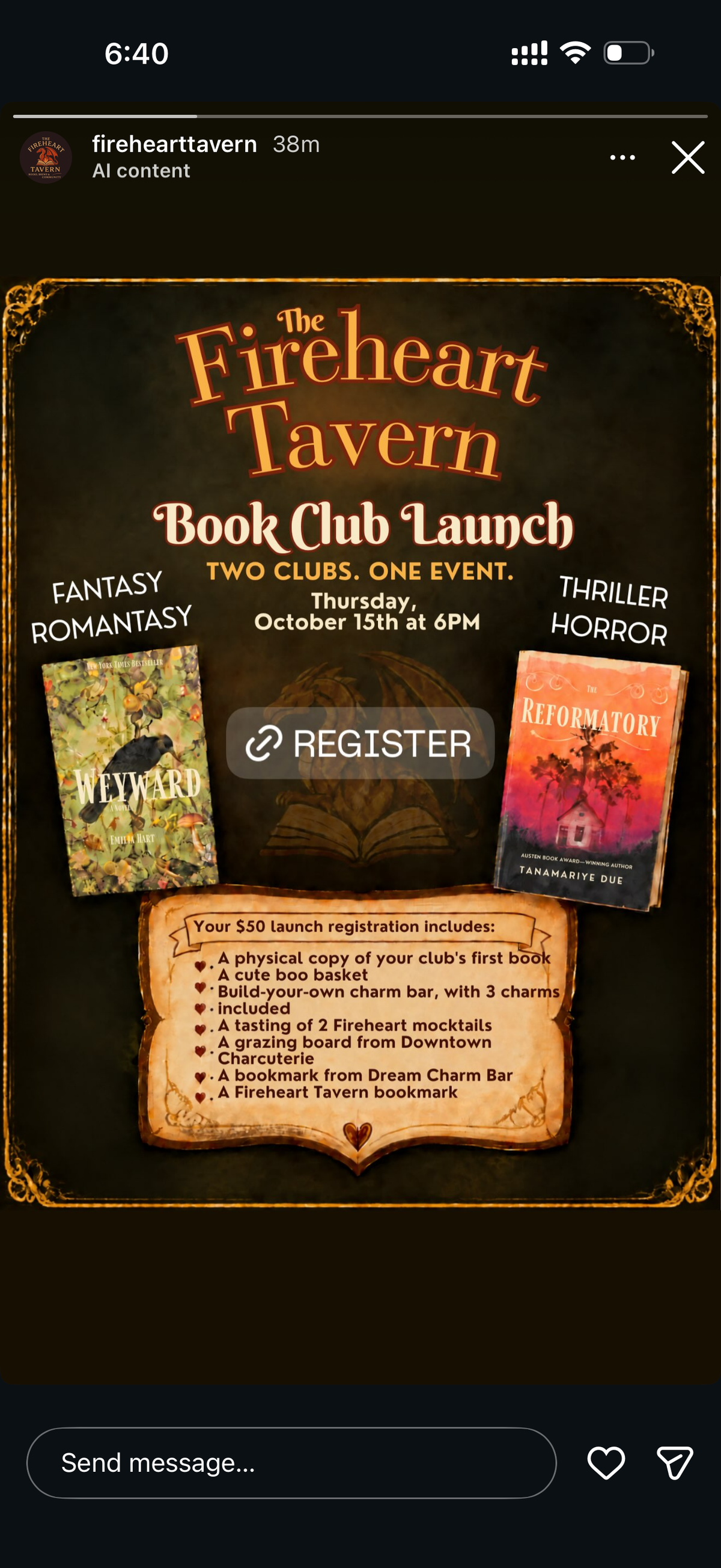 Fireheart Tavern Book Club Meet Up!