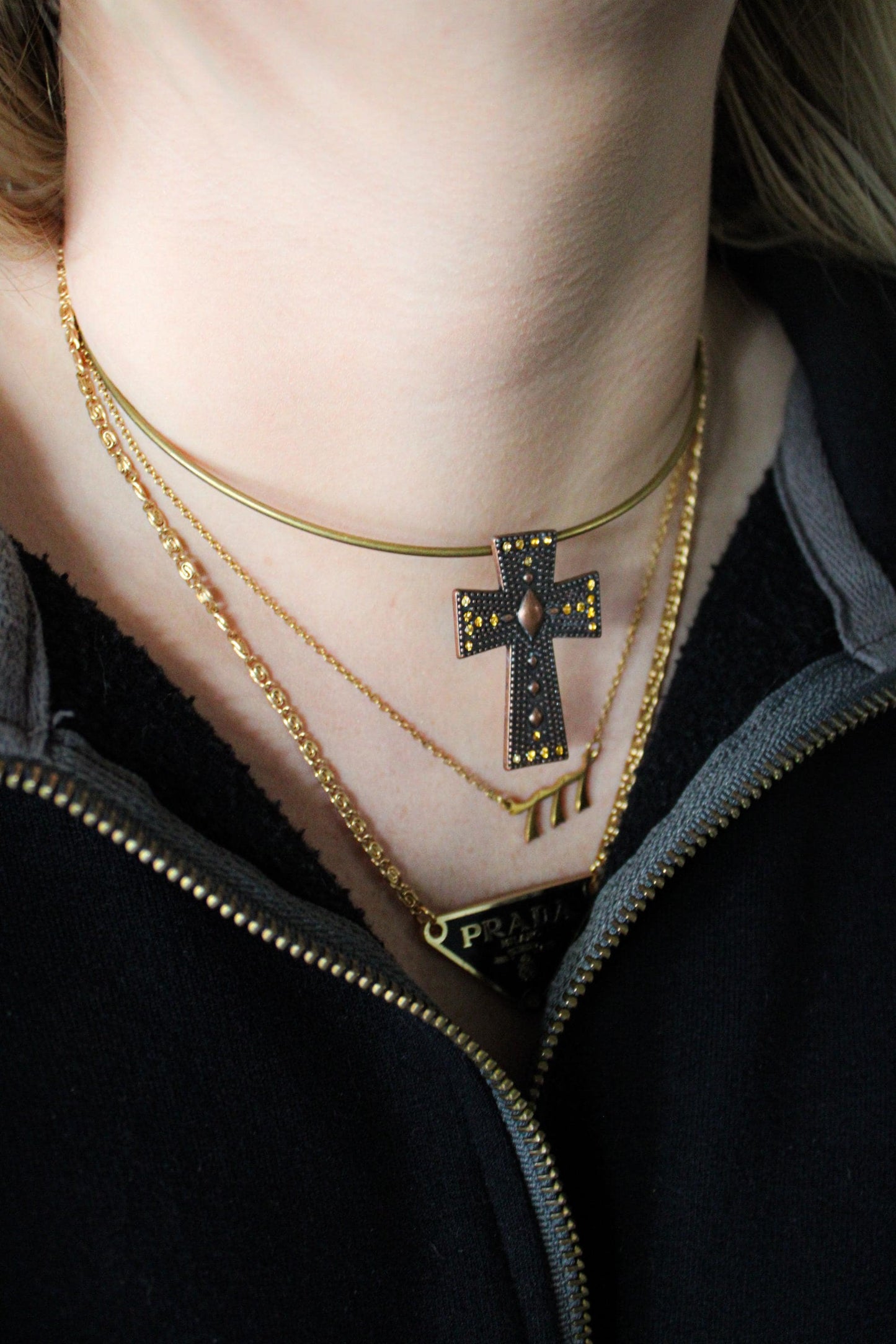 Brass Brown Antique Cross